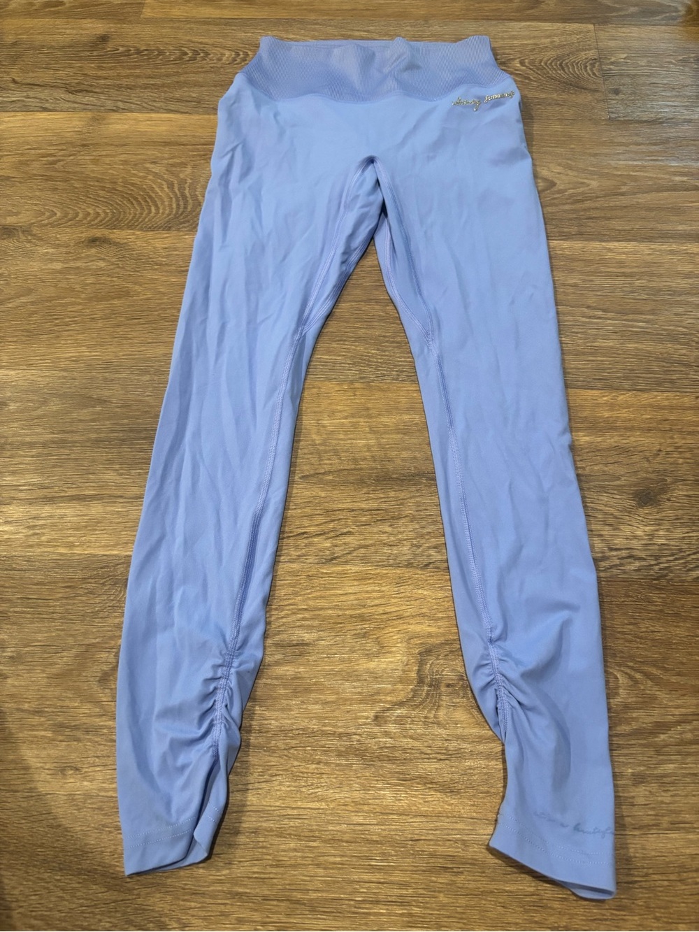 Gymshark x Whitney Simmons High Rise Leggings Periwinkle Blue Ruched Womens S